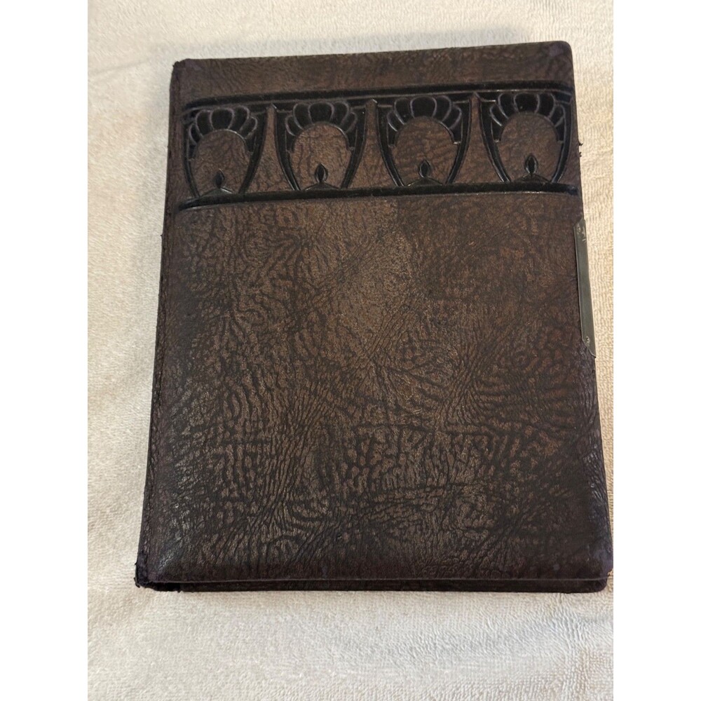 Victorian Brown Leather Photo Album Classic No Pictures